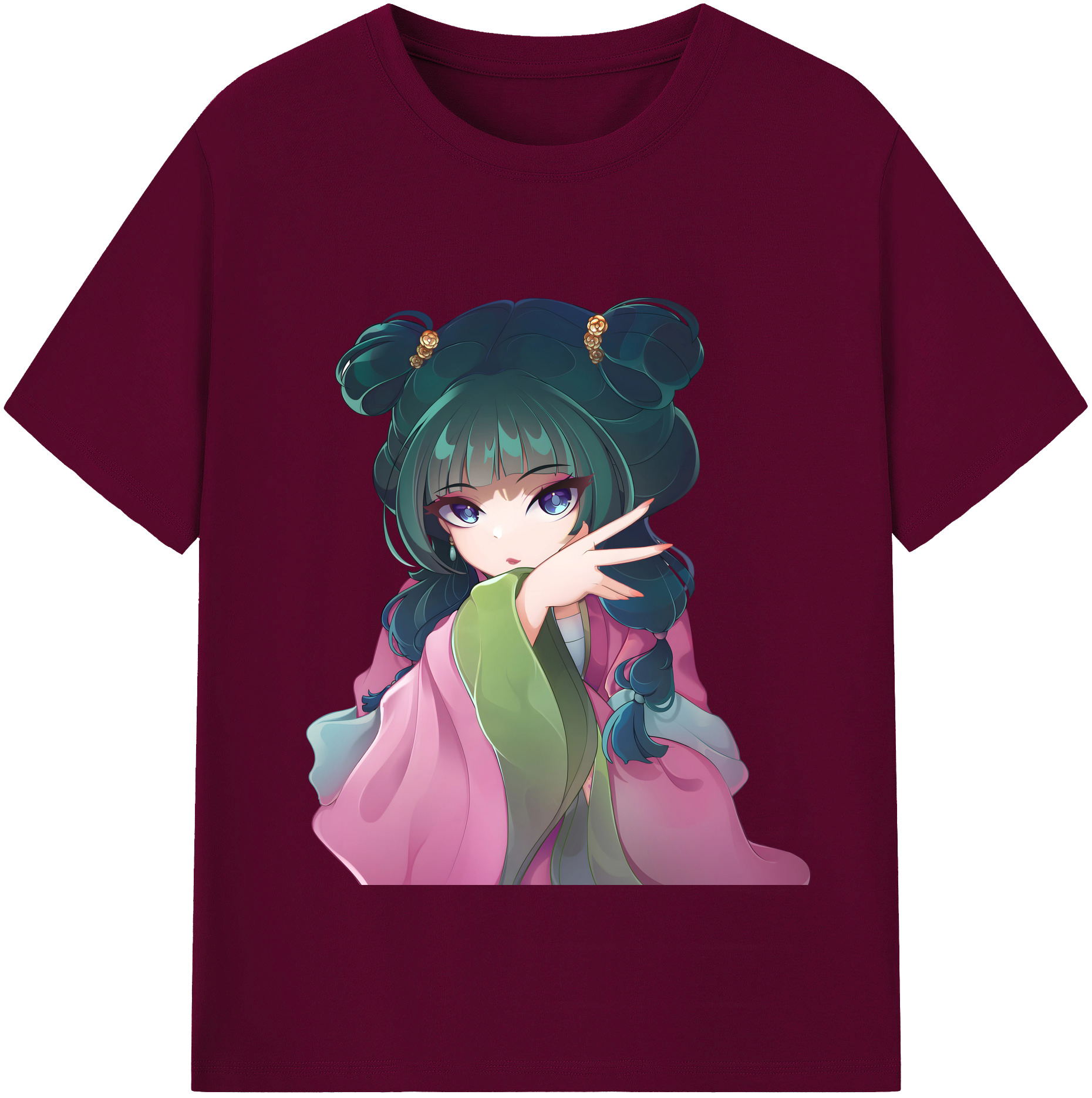 （画像用） 薬屋のひとりごと The Apothecary Diaries レディースカジュアルプリントTシャツ（綿100％）